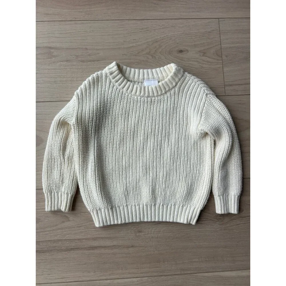 Little Co. Lauren Conrad Cream Pullover Knit Chunky Sweater - Size 18 months - Picture 2 of 8